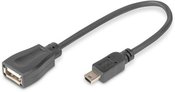 Digitus Cable OTG USB-miniUSB 0,2m