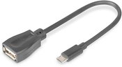 Digitus USB adapter cable, OTG micro B/M - A/F