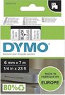 Dymo D1 6mm black/clear labels 43610