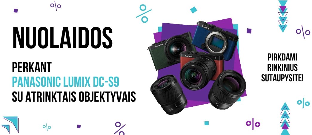 NUOLAIDOS perkant Panasonic Lumix DC-S9 su atrinktais objektyvais!