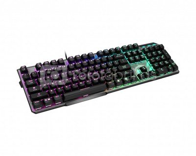MSI GK50 Elite, Gaming keyboard, RGB LED light, US, Wired, Black/Silver