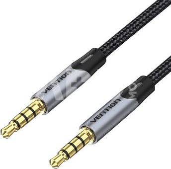 TRRS 3.5mm Male to Male Aux Cable 1m Vention BAQHF Gray
