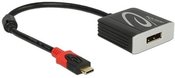 Delock Adapter USB-C - Display port M/F 4K 60Hz (Thunderbolt 3) 4K 60Hz with cable 20cm black