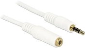 Delock Audio extension cable minijack 3.5mm M / F 4 PIN 5m white