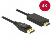 Delock Cable DisplayPort v1.2A - HDMI M/M 4K 5M black Premium