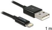 Delock Cable LIGHTNING(M) USB-A(M) 1m black