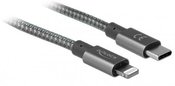 Delock Cable Lightning - USB-C 1m MFI fast charging grey
