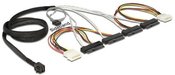 Delock Cable mini SAS HD 4x SFF-8643 -> SAS 4xSFF-8482 + Power 1m