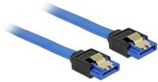 Delock Cable SATA 6Gb/s 50cm (metal latches) blue