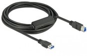Delock Cable USB-A(M)->USB-B(M) 3.1 GEN 1 5M black active