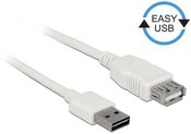 Delock Cable USB AM-AF 2.0 1m white Easy USB