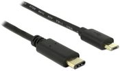 Delock Cable USB-C(M)->USB MICRO(M) 2.0 2M black
