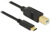 Delock Cable USB-C(M)-US B-B(M) 2.0 4m black