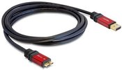 Delock Cable USB MICRO(M)->USB-A(M) 3.0 1M black PREMIUM