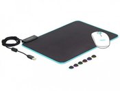 Delock Mousepad RGB backlight black 350 x 260 mm