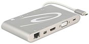 Delock Port Replicator USB-C -> HDMI, 3x USB 3.0, Mic., Audio, LAN, power supply