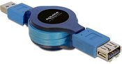 Delock USB-A M / F 3.0 extension cable 1m blue, rolled on a roll FLAT