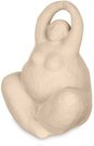 Figūrėlė Sėdinti moteris keramikinė kreminė 11x14x18 cm Giftdecor 94245