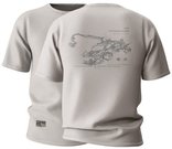 Hydra Arm Futuristic Sketch T-Shirt XXXL - Cream White
