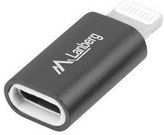 Lanberg Adapter MICRO USB(F)- LIGHTNING(M) black