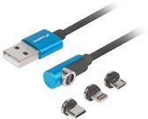 Lanberg COMBO USB-A(M)-> USB CA-3IN1-21CU-0010-BL