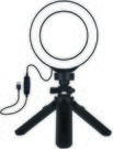 LED ring lamp 12cm with pocket tripod mount kit, USB