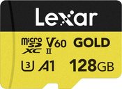 LEXAR MICROSD GOLD UHS-II, R280/W100 C10/A1/U3 (V60) 128GB