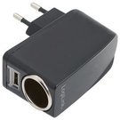 LogiLink USB power supply with cigarette lighter socket