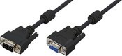 LogiLink VGA extension cable, male female, black, 15m