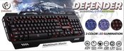 Rebeltec DEFENDER aluminum multimedia keyboard for gamers USB illuminated in 3 colors