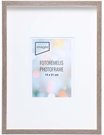 Frame AMRI 30x40 wooden | with passportout for 15x20 photo | Grey | 14mm