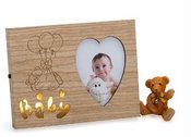 Frame KPH 1400 wooden BABY`s LED HEART measur. 20x18 cm, photo8 cm