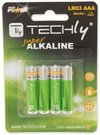 Techly Alkaline batteries LR03 AAA 4pcs, (IBT-LR03T4B)
