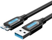 USB 3.0 A male to Micro-B male cable Vention COPBF 1m Black PVC